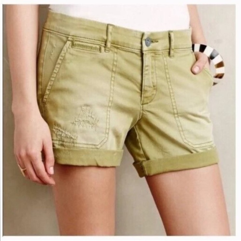 Anthropologie Sage Green Chino Shorts - Picture 5 of 16